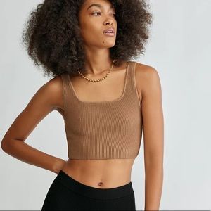 ARITZIA Babaton Sculpt Knit Squareneck Cropped Tank NWOT